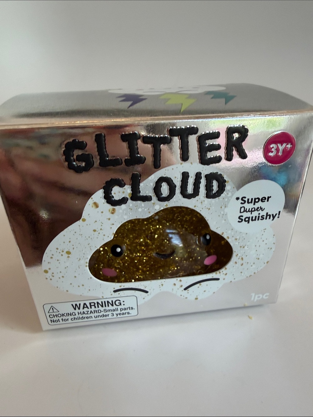 J’Adore Glitter Cloud Squishy Sensory Toy -Gold